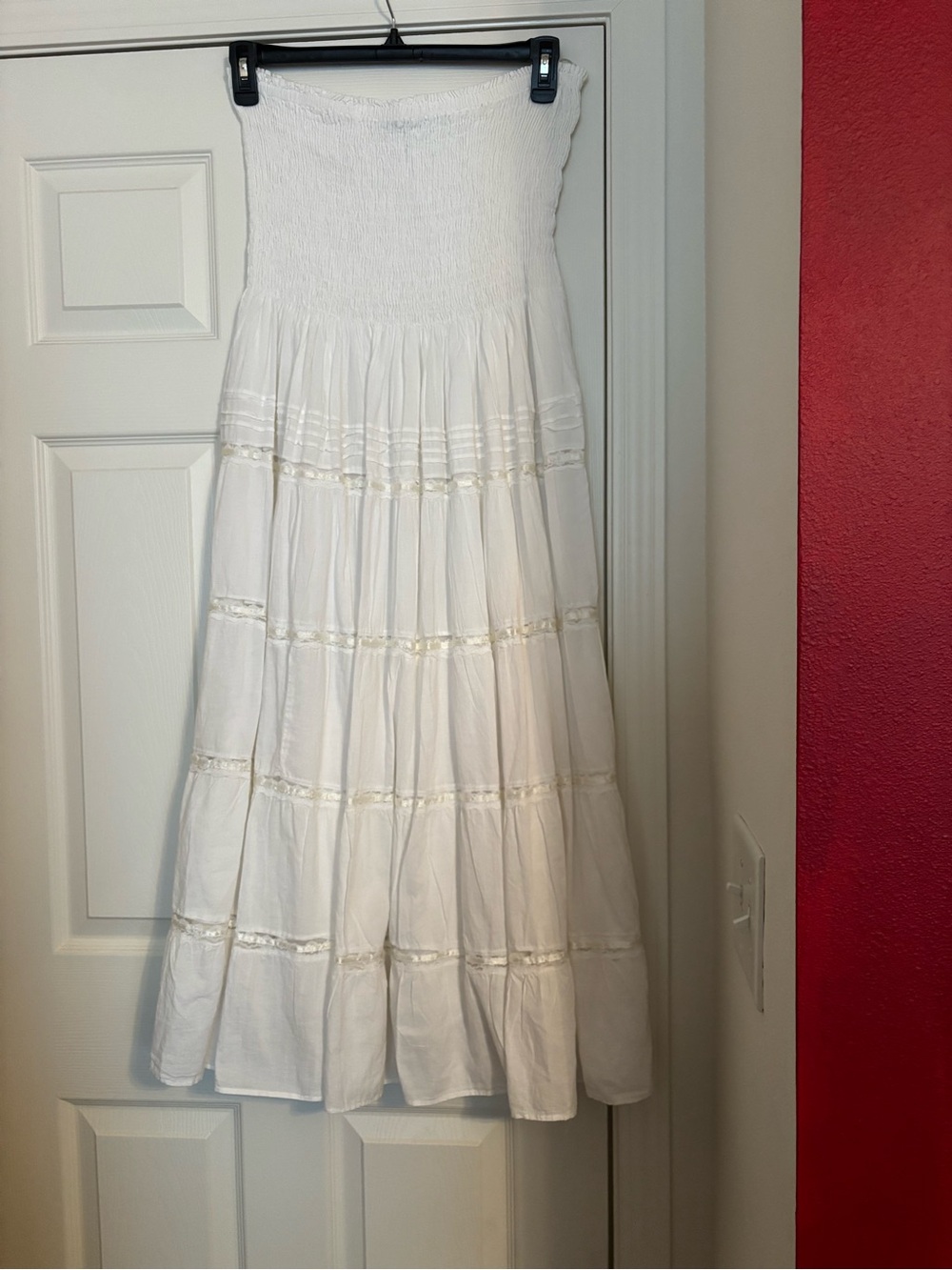 NWT White Strapless Maxi Dress